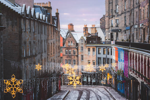 Canvas Print Winter in Edinburgh, Scotland