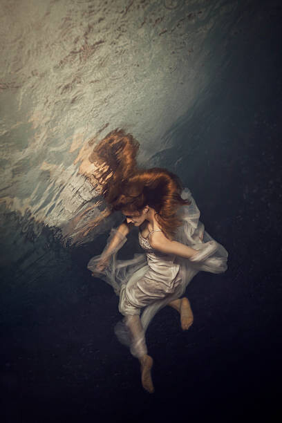 Canvas Print Woman underwater