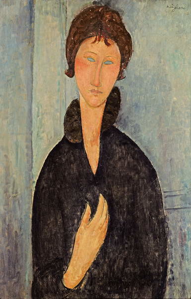Canvas Print Woman with Blue Eyes, c.1918