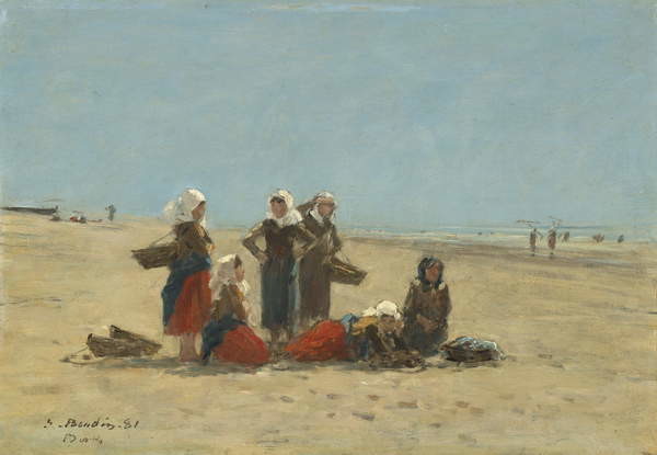 Canvas Print Women on the Beach at Berck, 1881
