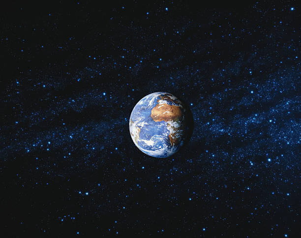 Canvas Print WORLD GLOBE AND STARRY SKY