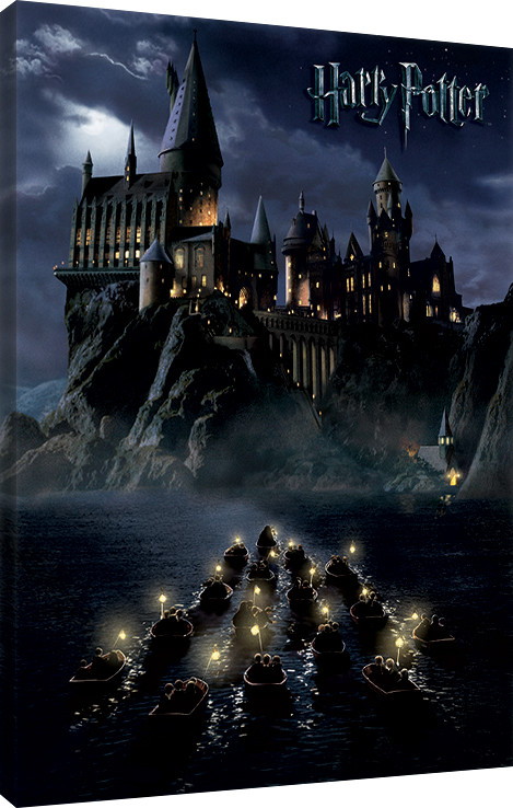Canvas Print Harry Potter - Hogwarts School, Sold at 