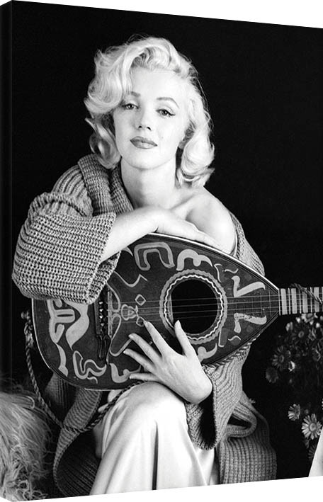 Marilyn Monroe with Guitar High Quality Picture
