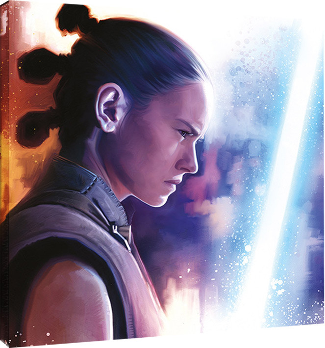Canvas Print Star Wars The Last Jedi Rey Lightsaber Paint Sold At Europosters Eu