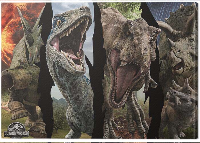 Jurassic World: Fallen Kingdom - Dinosaur Split Canvas-taulu, Kuva |  Seinäkoristeet | Europosters