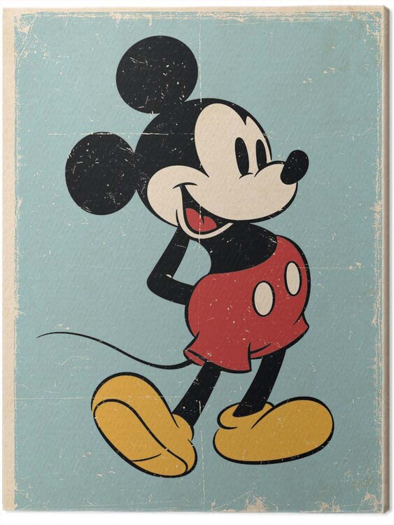 Mickey Mouse - Retro Canvas-taulu, Kuva | Seinäkoristeet | Europosters