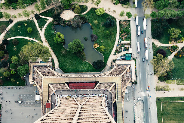 Canvas-taulu Looking Down From Eiffel Tower
