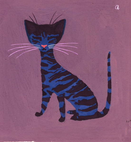 Canvas-taulu The Blue Cat, 1970s