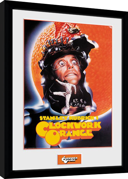 Framed poster Clockwork Orange - Key Art Orange