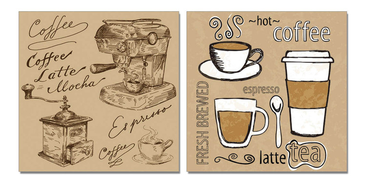 Coffee Mounted Art Print