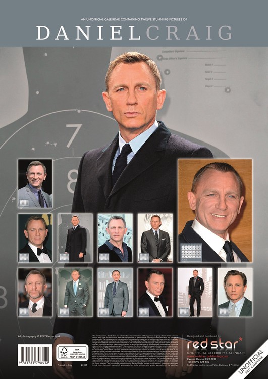Calendar 2021 Daniel Craig