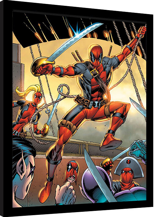 Uokvireni poster Deadpool - Sword