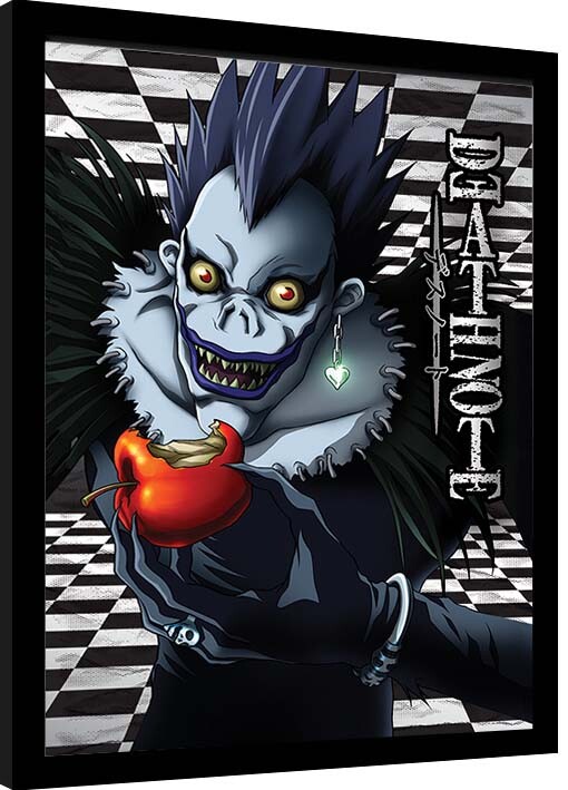 Framed poster Death Note - Ryuk Checkered
