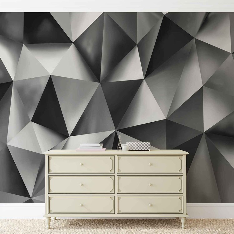 Papel de parede Abstract Art Grey