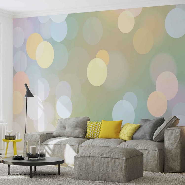 Papel de parede Abstract Bokeh Pastel Colour