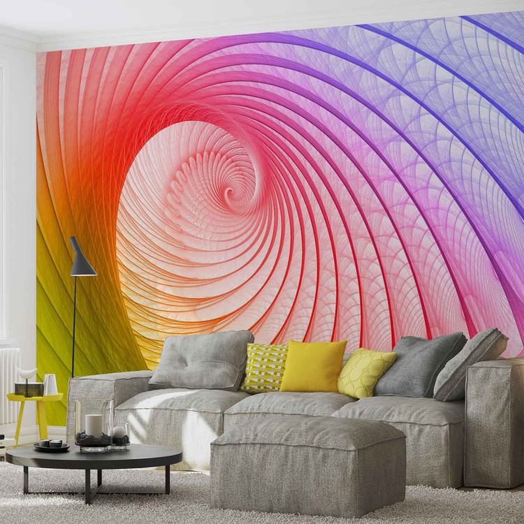 Papel de parede Abstract Swirl Colours