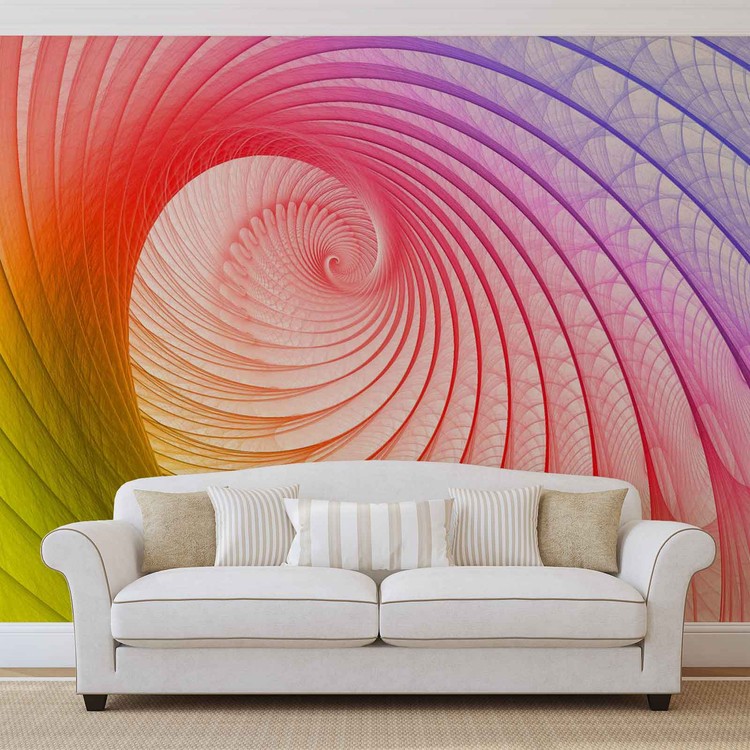 Papel de parede Abstract Swirl Colours