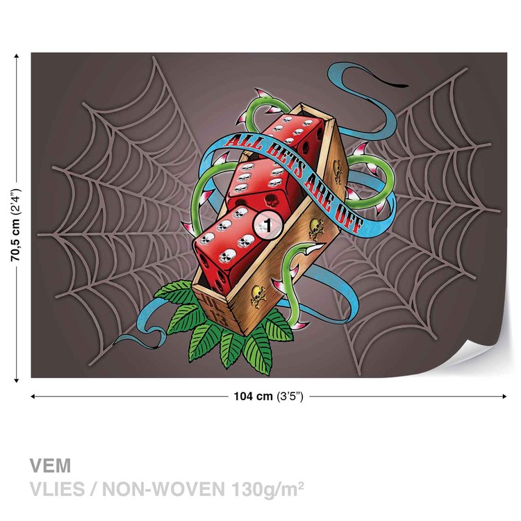 Papel de parede Alchemy Dice Tomb Skulls Spider Web