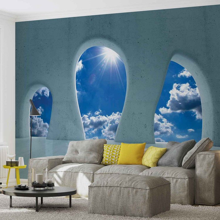 Papel de parede Blue Sky View Modern
