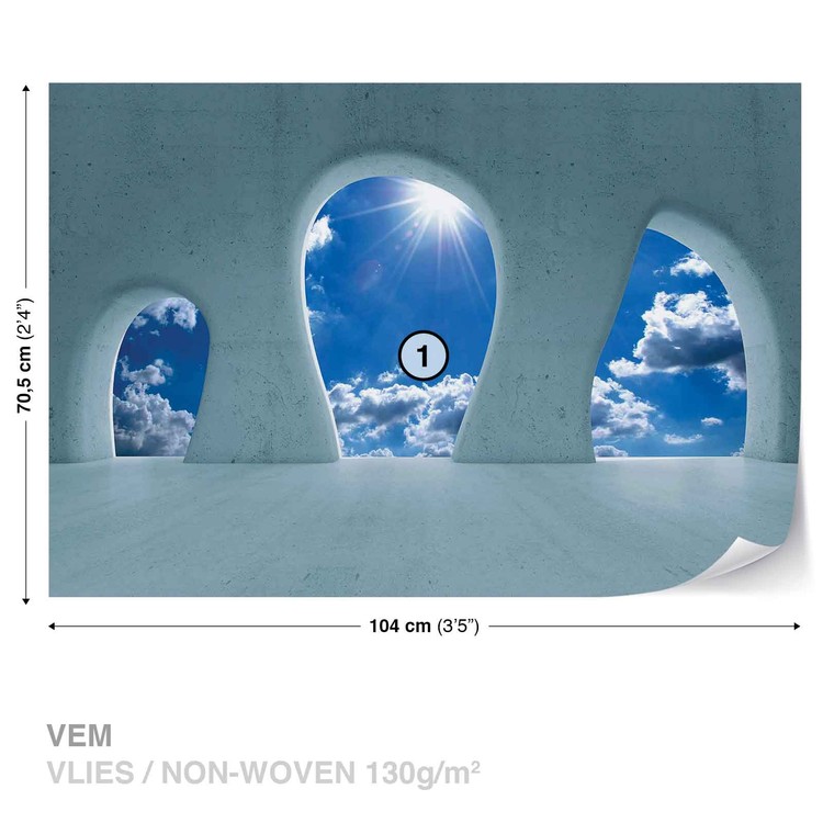 Papel de parede Blue Sky View Modern