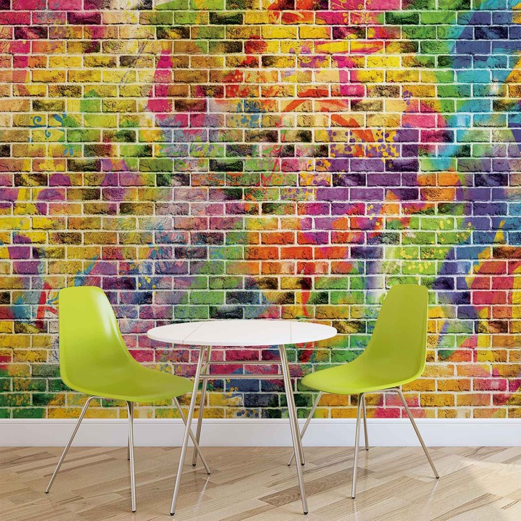 Papel de parede Bricks Multicolour