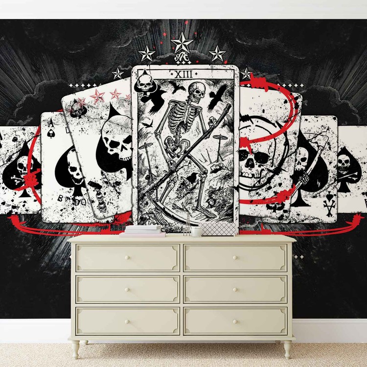 Papel de parede Cards Skull Tarot