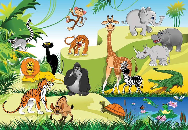 Papel de parede Cartoon Animals
