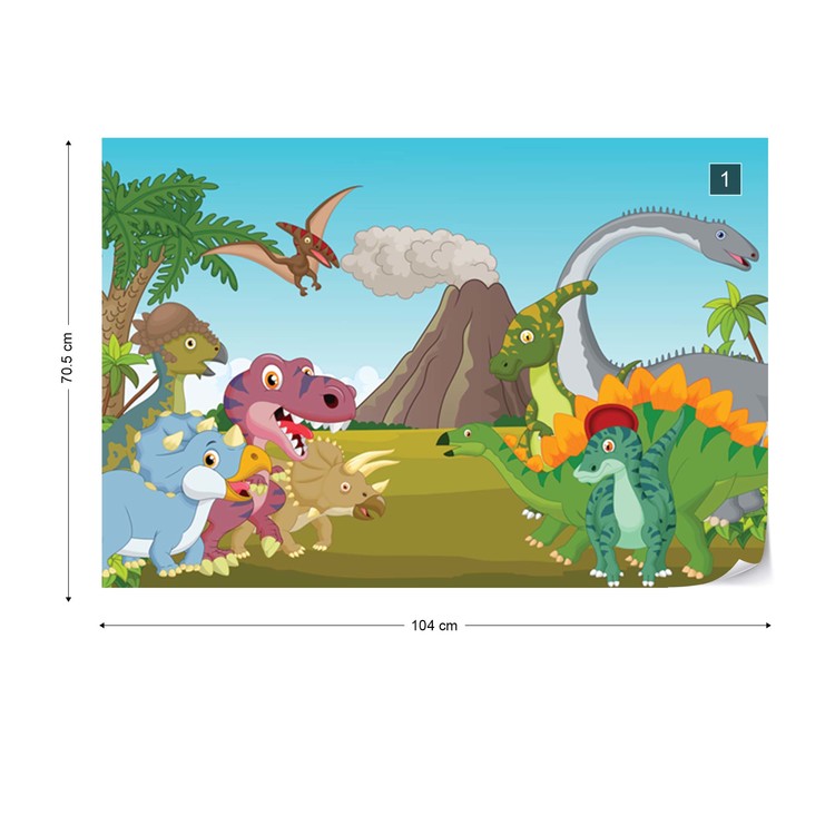 Papel de parede Cartoon Dinosaurs