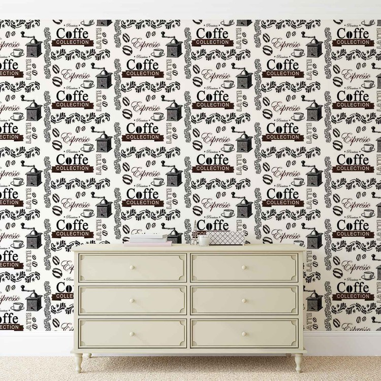 Papel de parede Coffee Pattern