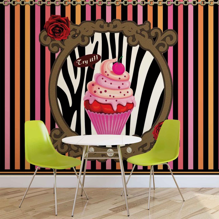Papel de parede Cupcake Stripes