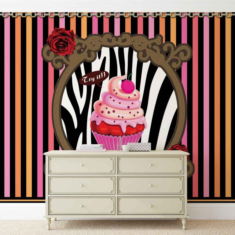 Papel de parede Cupcake Stripes