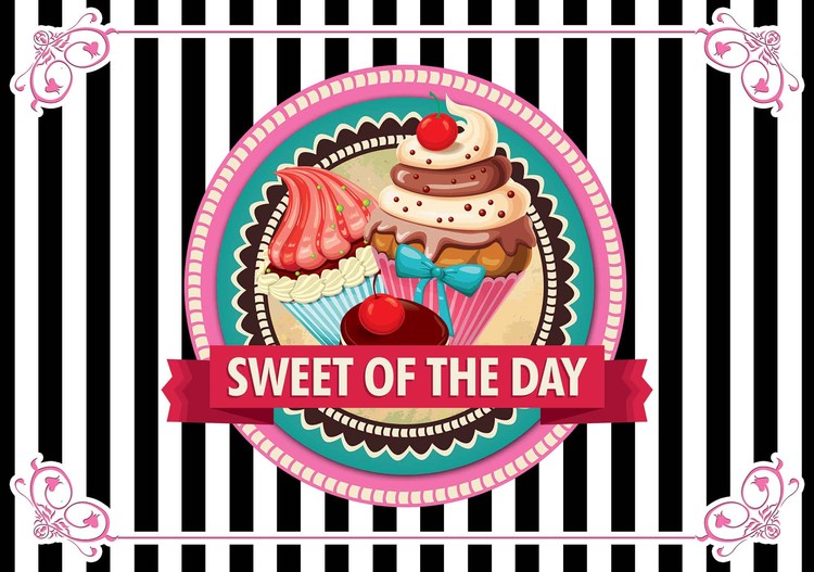 Papel de parede Cupcakes Retro