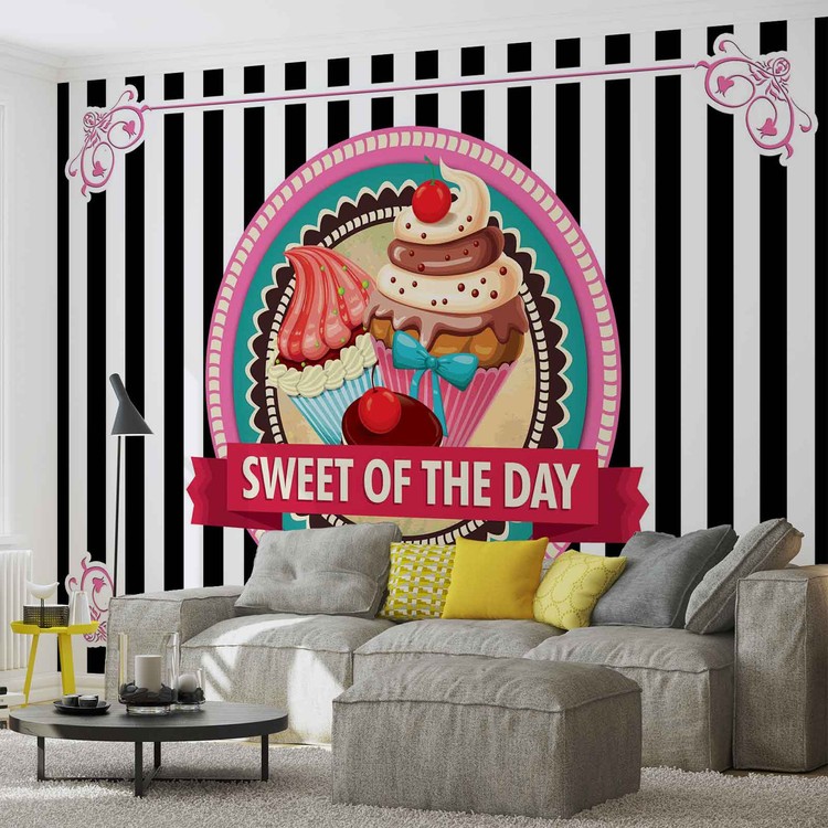 Papel de parede Cupcakes Retro
