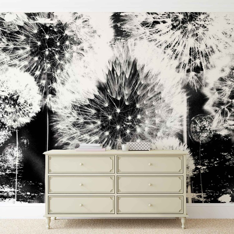 Papel de parede Dandelion Black White