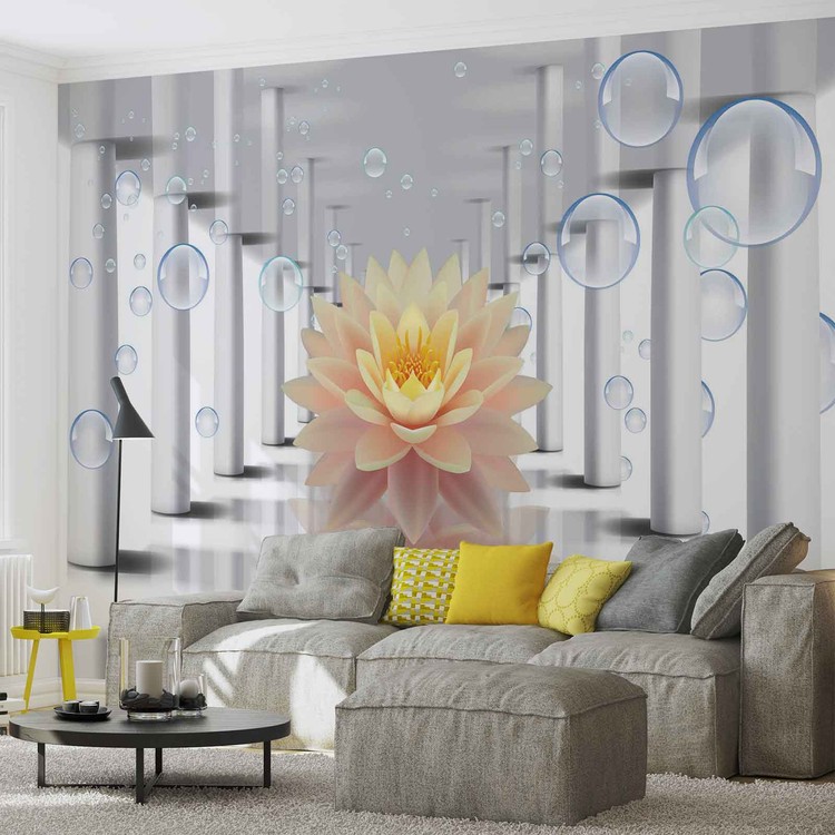 Papel de parede Flower Bubbles Pattern