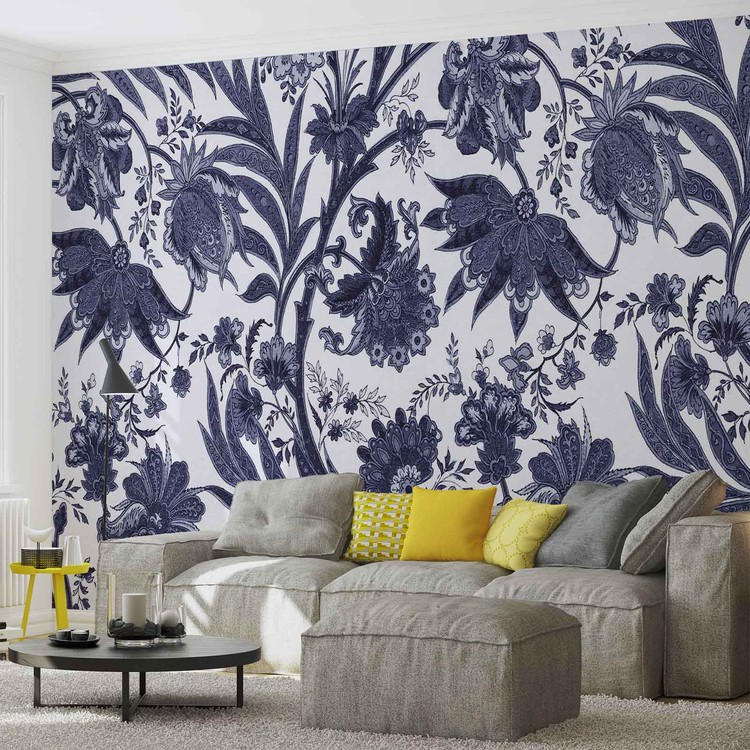 Papel de parede Flowers Plants Pattern Vintage
