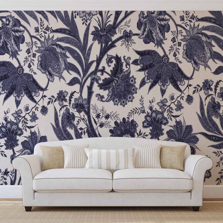 Papel de parede Flowers Plants Pattern Vintage