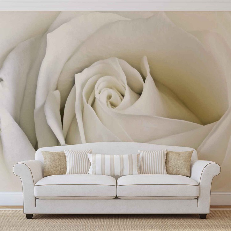 Papel de parede Flowers Rose White Nature