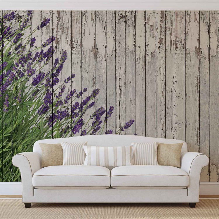 Papel de parede Lavendar Wood Planks