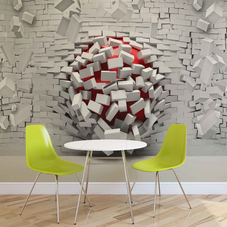 Papel de parede Modern Abstract Brick Wall