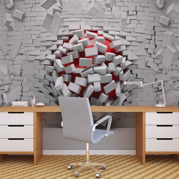 Papel de parede Modern Abstract Brick Wall