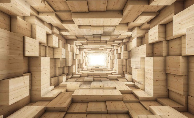 Papel de parede Modern Abstract Design 3D
