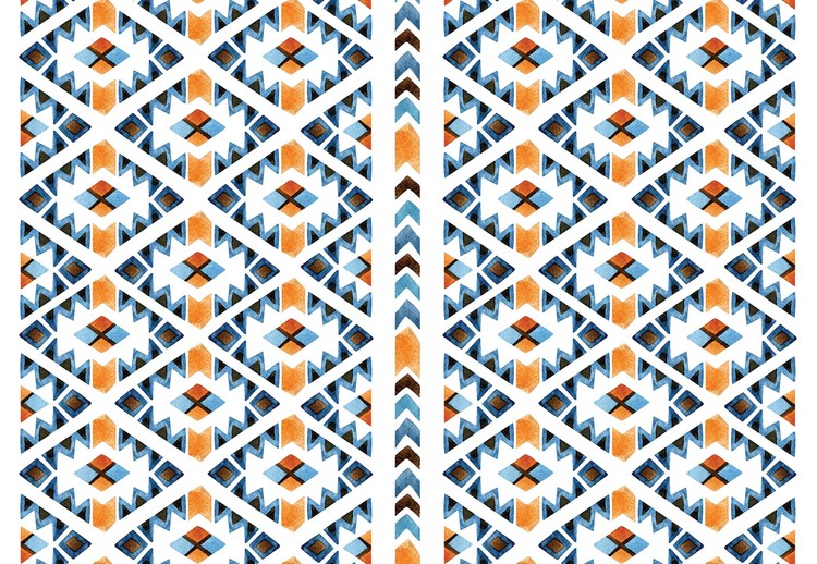 Papel de parede Modern Aztec Pattern