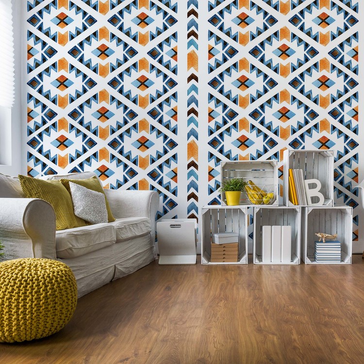 Papel de parede Modern Aztec Pattern