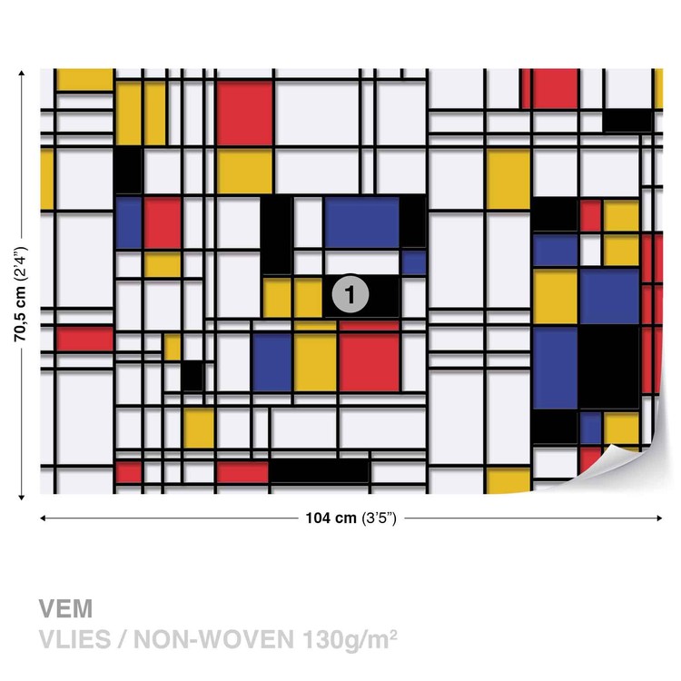 Papel de parede Mondrian Modern Art