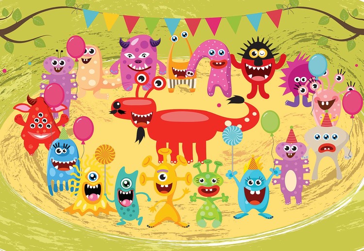 Papel de parede Monsters Party
