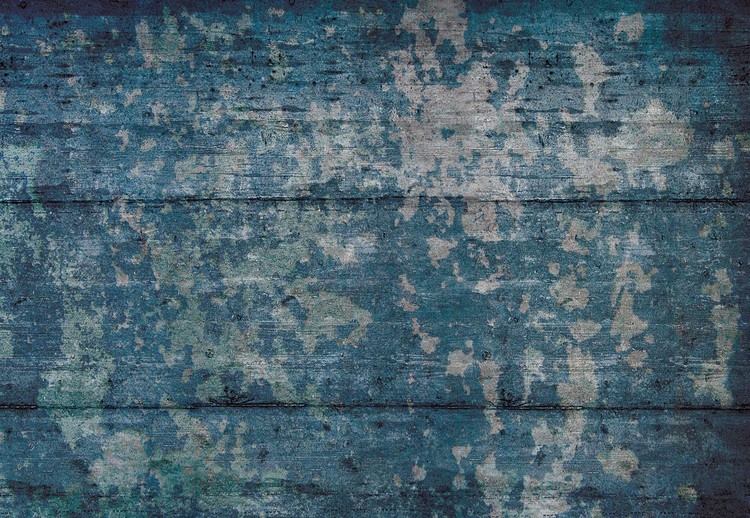 Papel de parede Painted Wood Texture Blue