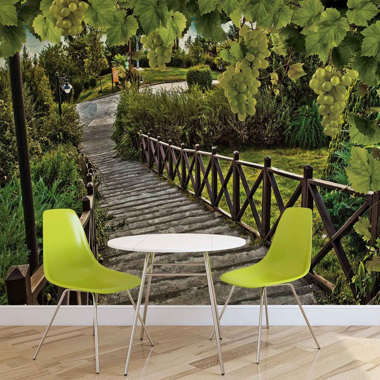 Papel de parede Path Grapes Nature