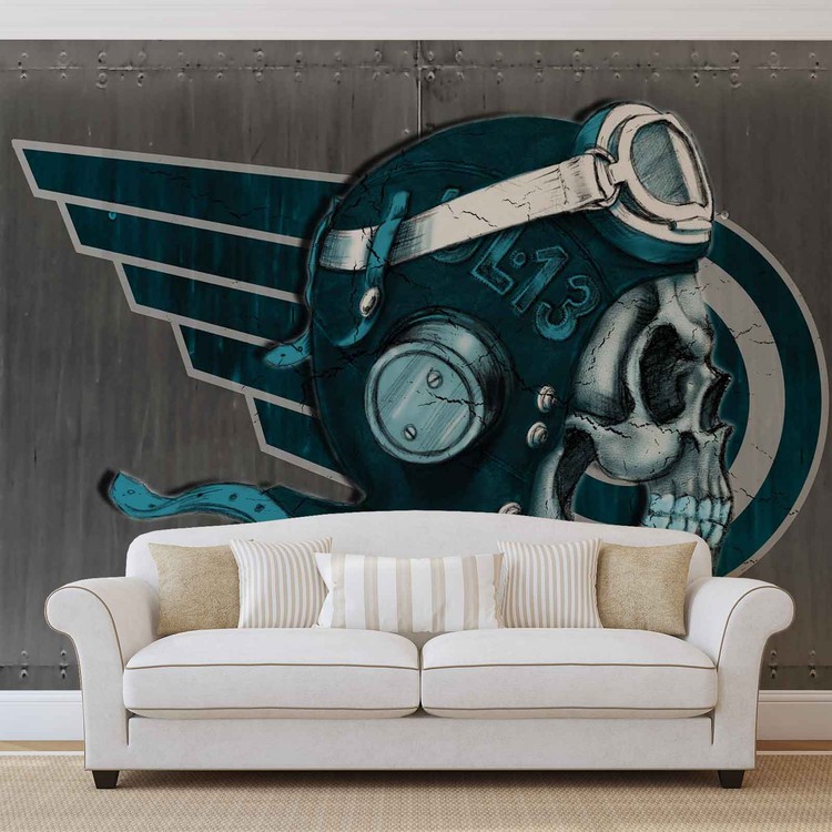 Papel de parede Skull Flying Tattoo