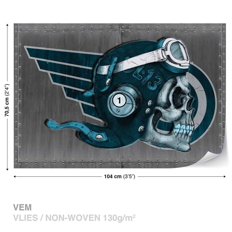 Papel de parede Skull Flying Tattoo